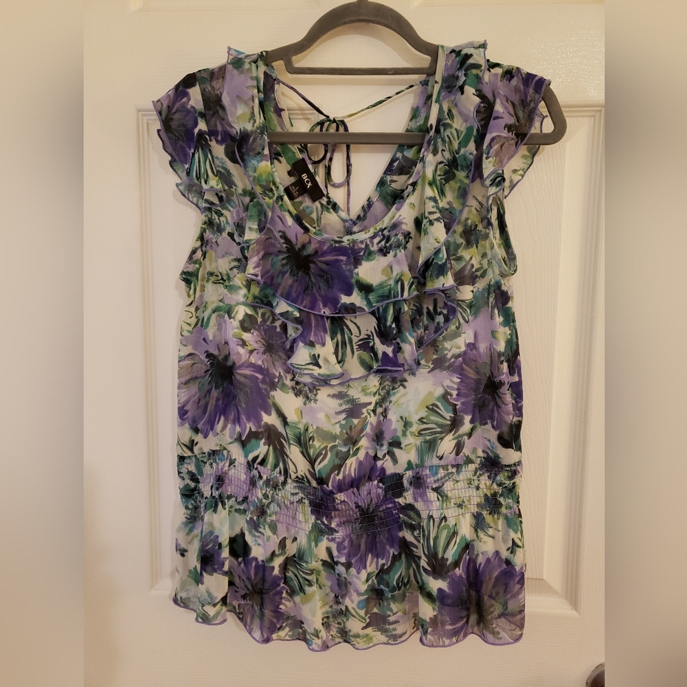 BCX Ruffled Flowing Top